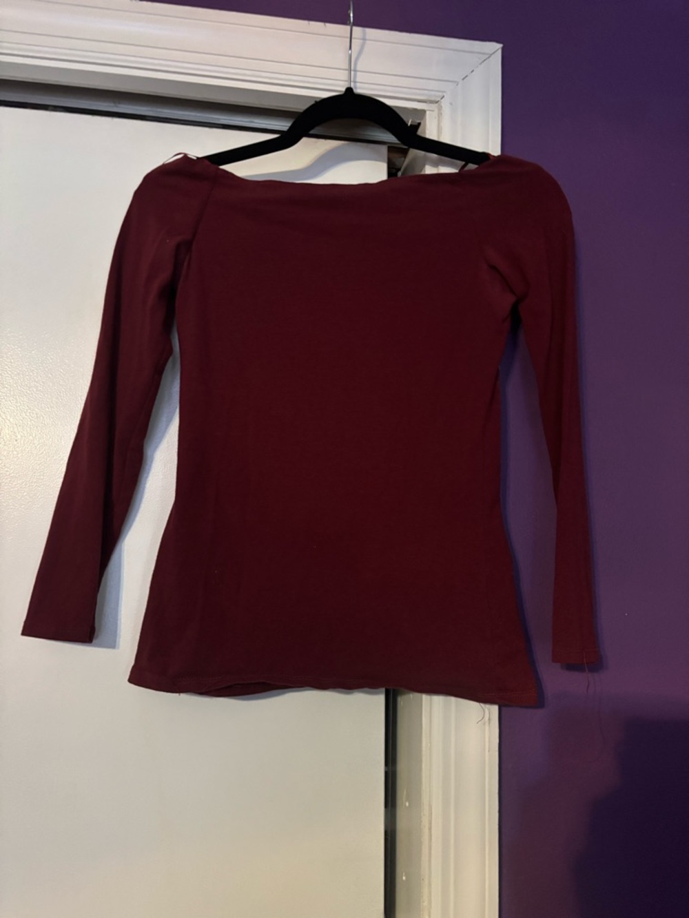 Women's Seductions By Sirens Off-the-Shoulder Long Sleeve Top - Wine